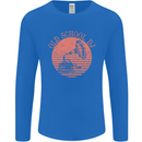 Old School DJ Gramaphone DJing Music Mens Long Sleeve T-Shirt Royal Blue