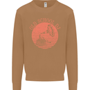 Old School DJ Gramaphone DJing Music Mens Sweatshirt Jumper Caramel Latte