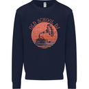 Old School DJ Gramaphone DJing Music Mens Sweatshirt Jumper Navy Blue