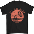 Old School DJ Gramaphone DJing Music Mens T-Shirt Cotton Gildan Black