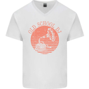 Old School DJ Gramaphone DJing Music Mens V-Neck Cotton T-Shirt White