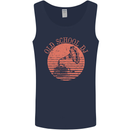 Old School DJ Gramaphone DJing Music Mens Vest Tank Top Navy Blue