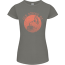Old School DJ Gramaphone DJing Music Womens Petite Cut T-Shirt Charcoal
