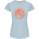 Old School DJ Gramaphone DJing Music Womens Petite Cut T-Shirt Light Blue