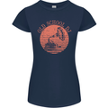 Old School DJ Gramaphone DJing Music Womens Petite Cut T-Shirt Navy Blue