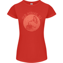 Old School DJ Gramaphone DJing Music Womens Petite Cut T-Shirt Red