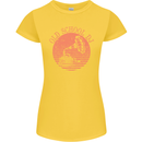 Old School DJ Gramaphone DJing Music Womens Petite Cut T-Shirt Yellow