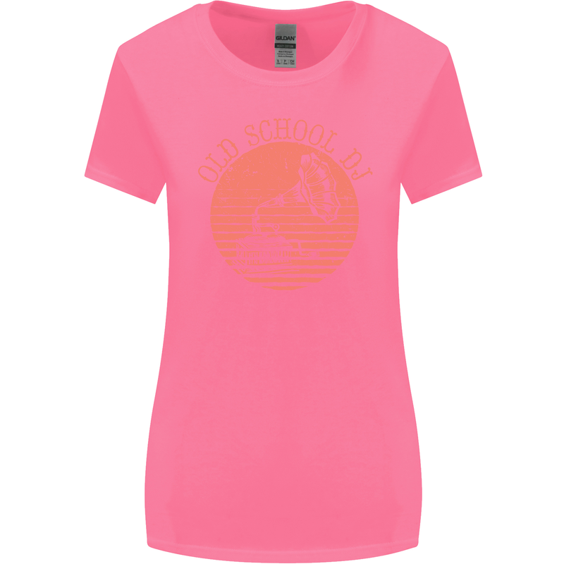 Old School DJ Gramaphone DJing Music Womens Wider Cut T-Shirt Azalea