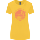Old School DJ Gramaphone DJing Music Womens Wider Cut T-Shirt Yellow