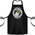 Old School Gamer Funny Gaming Cotton Apron 100% Organic Black