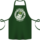 Old School Gamer Funny Gaming Cotton Apron 100% Organic Forest Green