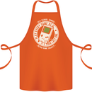 Old School Gamer Funny Gaming Cotton Apron 100% Organic Orange