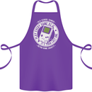 Old School Gamer Funny Gaming Cotton Apron 100% Organic Purple