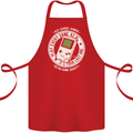 Old School Gamer Funny Gaming Cotton Apron 100% Organic Red