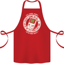Old School Gamer Funny Gaming Cotton Apron 100% Organic Red