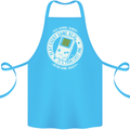 Old School Gamer Funny Gaming Cotton Apron 100% Organic Turquoise