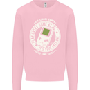 Old School Gamer Funny Gaming Kids Sweatshirt Jumper Light Pink