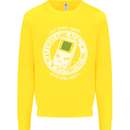Old School Gamer Funny Gaming Kids Sweatshirt Jumper Yellow