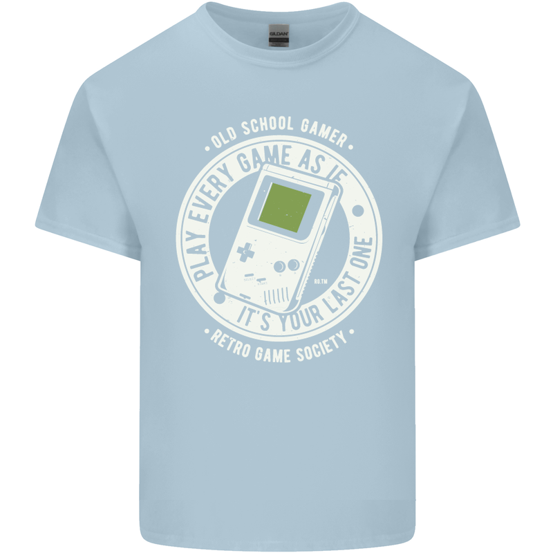 Old School Gamer Funny Gaming Kids T-Shirt Childrens Light Blue