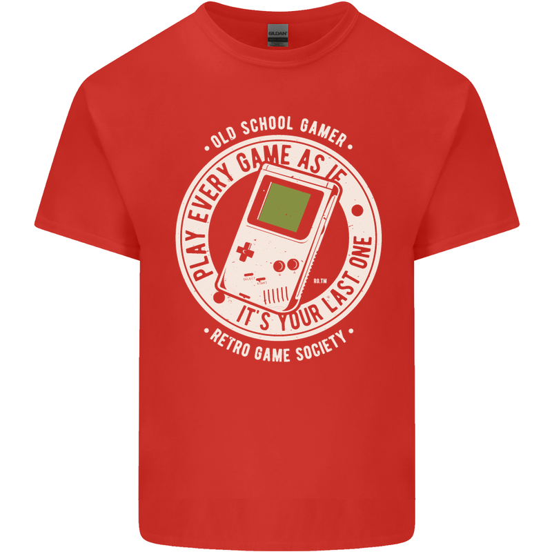 Old School Gamer Funny Gaming Kids T-Shirt Childrens Red