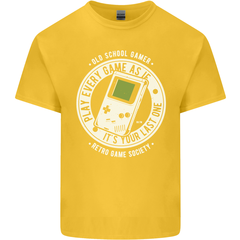 Old School Gamer Funny Gaming Kids T-Shirt Childrens Yellow