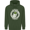 Old School Gamer Funny Gaming Mens 80% Cotton Hoodie Forest Green