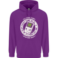 Old School Gamer Funny Gaming Mens 80% Cotton Hoodie Purple