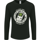 Old School Gamer Funny Gaming Mens Long Sleeve T-Shirt Black
