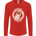 Old School Gamer Funny Gaming Mens Long Sleeve T-Shirt Red