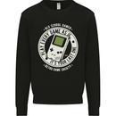 Old School Gamer Funny Gaming Mens Sweatshirt Jumper Black