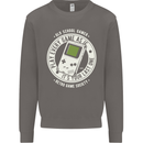 Old School Gamer Funny Gaming Mens Sweatshirt Jumper Charcoal