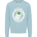 Old School Gamer Funny Gaming Mens Sweatshirt Jumper Light Blue