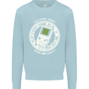 Old School Gamer Funny Gaming Mens Sweatshirt Jumper Light Blue