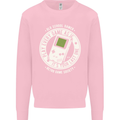 Old School Gamer Funny Gaming Mens Sweatshirt Jumper Light Pink