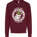 Old School Gamer Funny Gaming Mens Sweatshirt Jumper Maroon