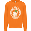 Old School Gamer Funny Gaming Mens Sweatshirt Jumper Orange
