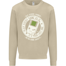 Old School Gamer Funny Gaming Mens Sweatshirt Jumper Sand