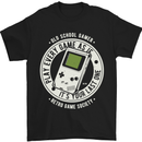 Old School Gamer Funny Gaming Mens T-Shirt Cotton Gildan Black