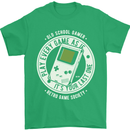 Old School Gamer Funny Gaming Mens T-Shirt Cotton Gildan Irish Green