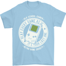 Old School Gamer Funny Gaming Mens T-Shirt Cotton Gildan Light Blue