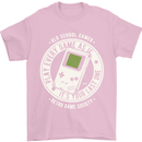 Old School Gamer Funny Gaming Mens T-Shirt Cotton Gildan Light Pink