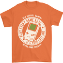 Old School Gamer Funny Gaming Mens T-Shirt Cotton Gildan Orange