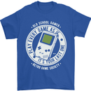 Old School Gamer Funny Gaming Mens T-Shirt Cotton Gildan Royal Blue
