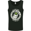 Old School Gamer Funny Gaming Mens Vest Tank Top Black