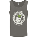 Old School Gamer Funny Gaming Mens Vest Tank Top Charcoal