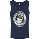 Old School Gamer Funny Gaming Mens Vest Tank Top Navy Blue
