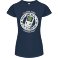Old School Gamer Funny Gaming Womens Petite Cut T-Shirt Navy Blue