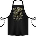 Old School Gamer Gaming Funny Cotton Apron 100% Organic Black