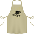 Old School Gamer Gaming Funny Cotton Apron 100% Organic Khaki