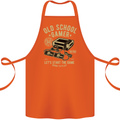 Old School Gamer Gaming Funny Cotton Apron 100% Organic Orange